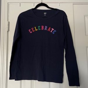 Gap long sleeve CELEBRATE T-shirt xlg